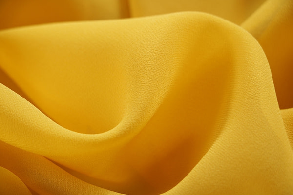 Sun Yellow Silk Georgette Apparel Fabric