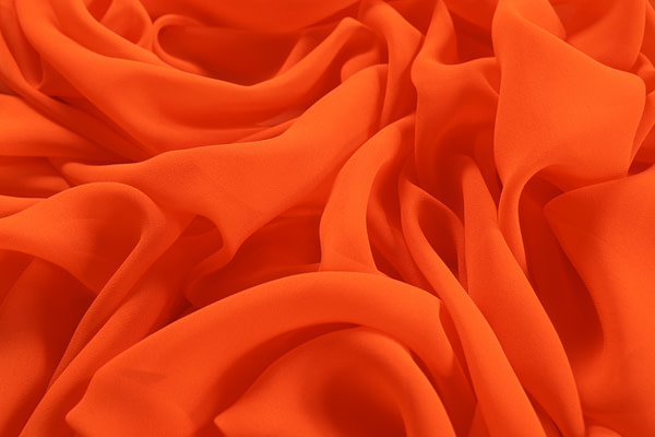 Coral orange georgette fabric | new tess