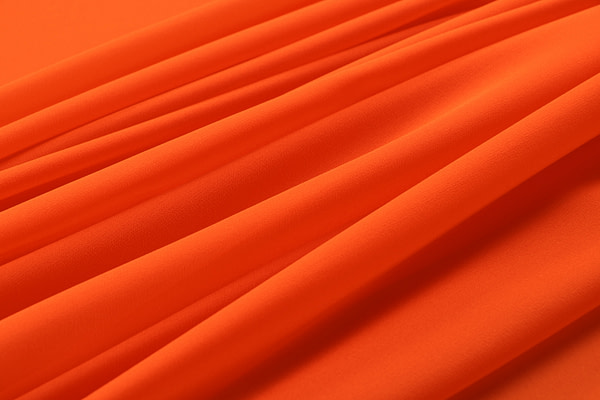 Coral orange georgette fabric | new tess