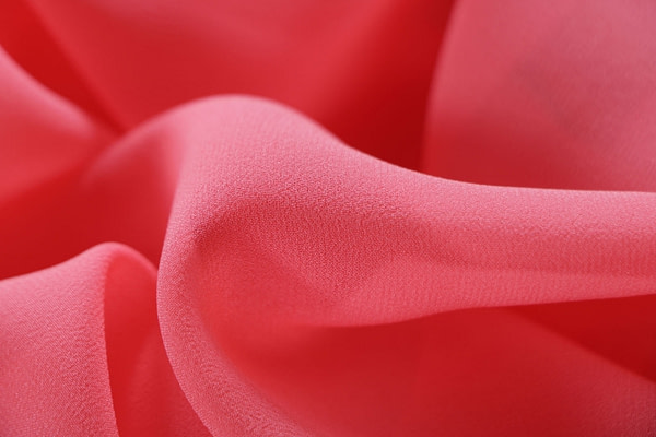 Tessuto Georgette Geranio per Abbigliamento