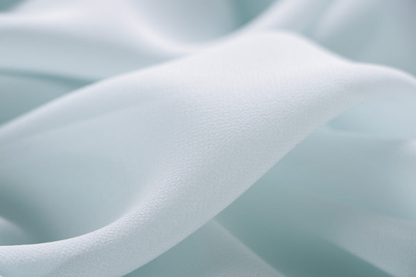 Water Blue Silk Georgette Apparel Fabric