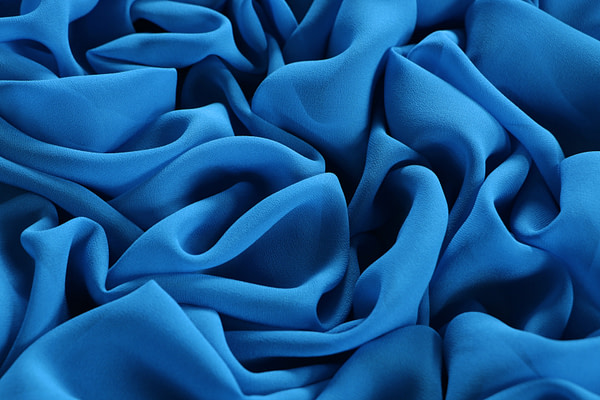 Portofino blue georgette fabric | new tess