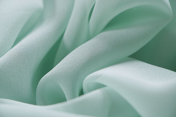 Chlorophyll green silk georgette fabric | new tess