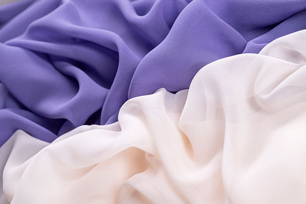 Pink and Lilac silk georgette fabric for dressmaking and fashion | new tess