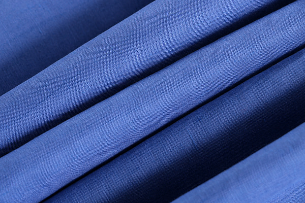 Tessuto Misto Lino Oceano per Abbigliamento