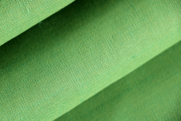 Grass green linen blend fabric | new tess