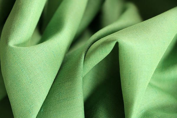 Grass green linen blend fabric | new tess