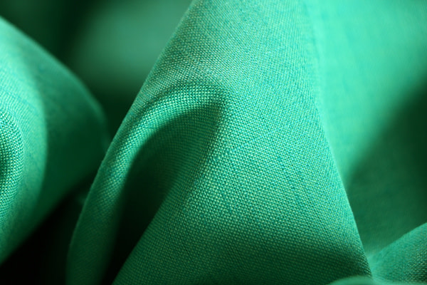 Emerald green linen blend fabric | new tess