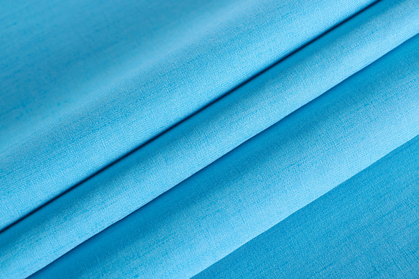 Turquoise blue linen blend fabric | new tess