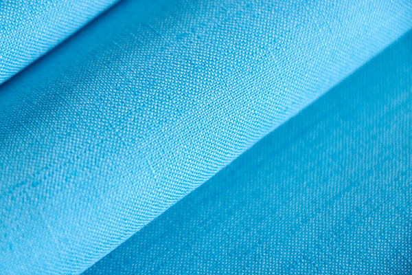 Turquoise blue linen blend fabric | new tess