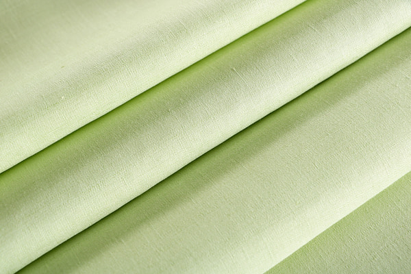 Tissu Couture Mélange de lin Vert pomme en Lin, Stretch, Viscose