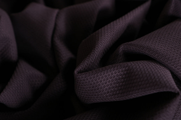 Dark brown stretch cotton piqué fabric | new tess