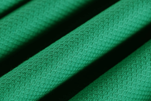 Green green stretch cotton piqué fabric | new tess