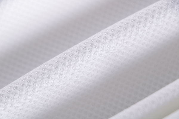 Optical white stretch cotton piqué fabric | new tess