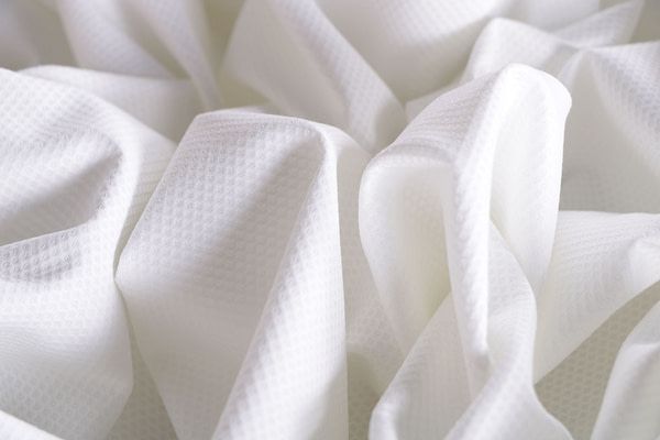 Optical white stretch cotton piqué fabric | new tess