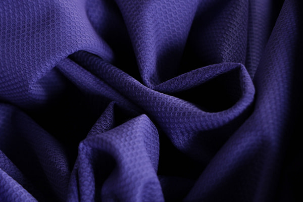 Tessuto Piquet Stretch Iris per Abbigliamento