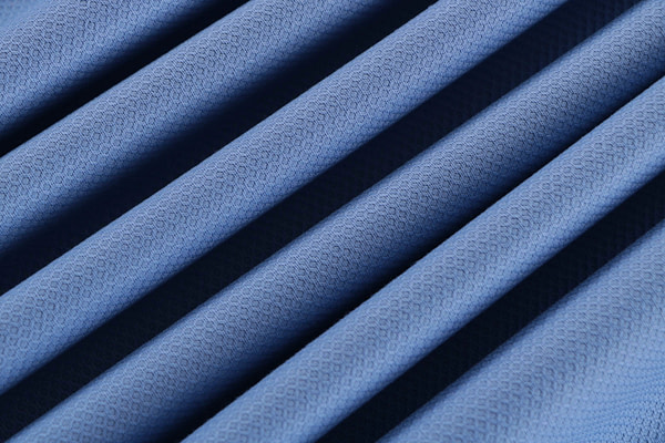 Light blue stretch cotton piqué fabric | new tess