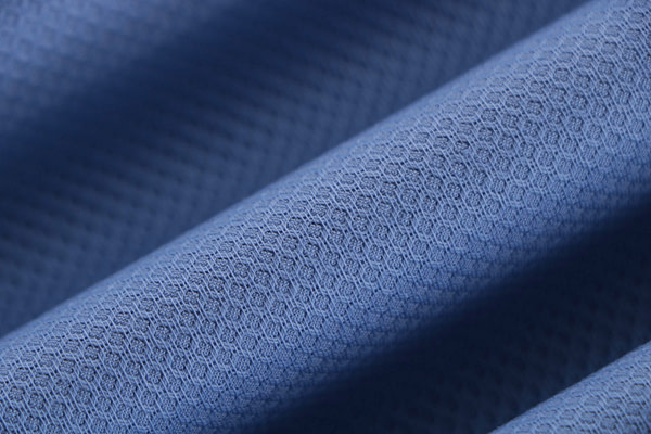 Light blue stretch cotton piqué fabric | new tess