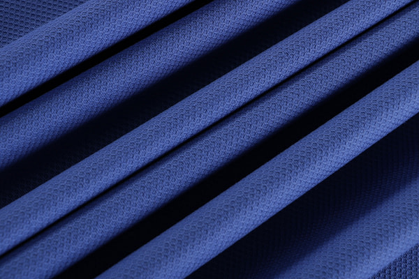 Sapphire blue stretch cotton piqué fabric | new tess