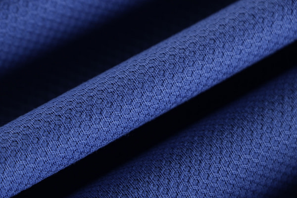 Sapphire blue stretch cotton piqué fabric | new tess