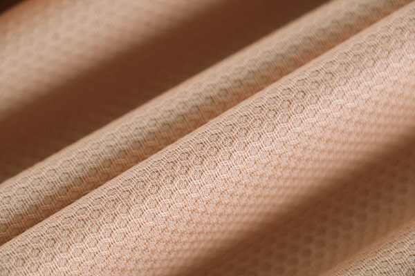 Blush pink stretch cotton piqué fabric | new tess