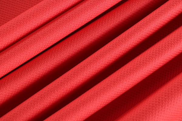 Coral orange stretch cotton piqué fabric | new tess