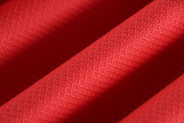 Coral orange stretch cotton piqué fabric | new tess