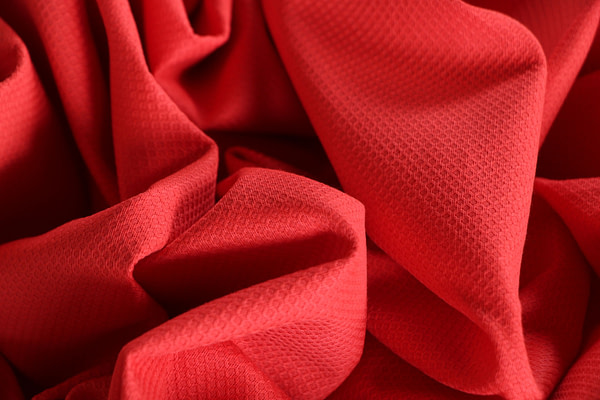 Coral orange stretch cotton piqué fabric | new tess