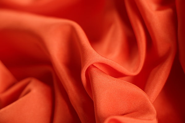 Tangerine orange radzemire fabric in pure silk | new tess