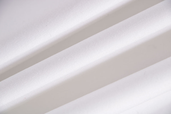 Optical white lightweight stretch cotton sateen fabric | new tess