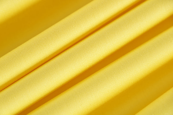 Lemon yellow lightweight stretch cotton sateen fabric | new tess