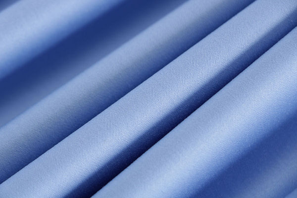 Light blue lightweight stretch cotton sateen fabric | new tess