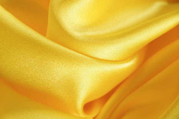 Lemon yellow stretch silk satin fabric | new tess