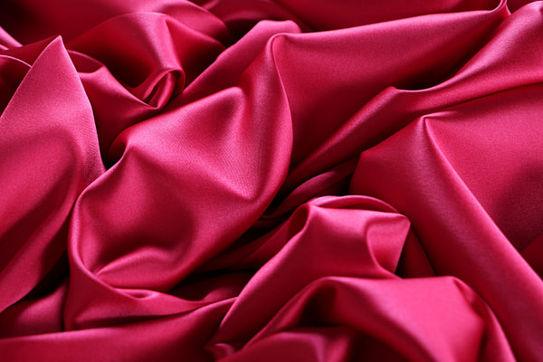 Raspberry pink stretch silk satin fabric | new tess