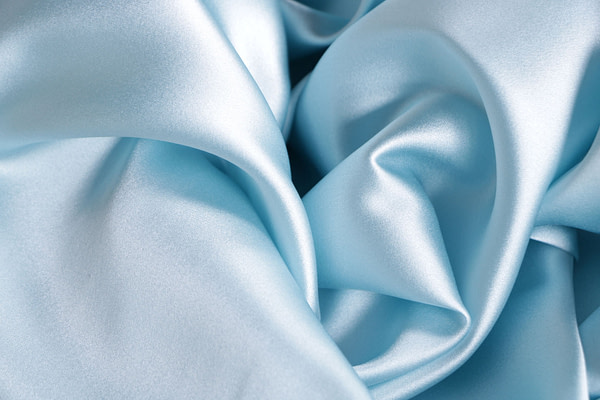 Light blue stretch silk satin fabric | new tess