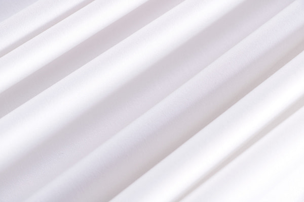 Tissu Couture Satin de coton stretch Blanc optique en Coton, Stretch