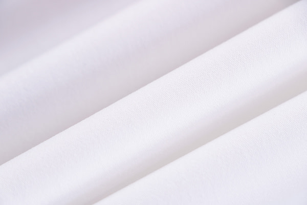 Tissu Couture Satin de coton stretch Blanc optique en Coton, Stretch