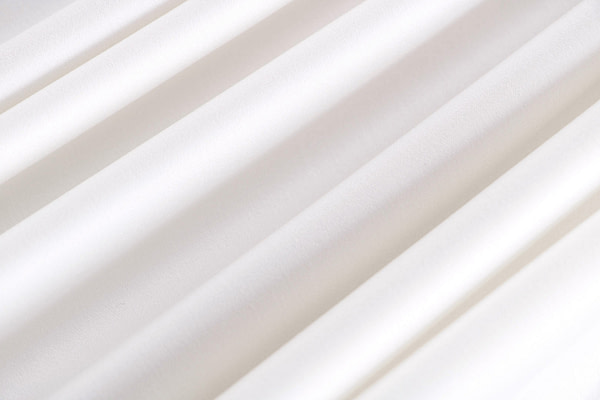 Ivory white stretch cotton satin fabric | new tess