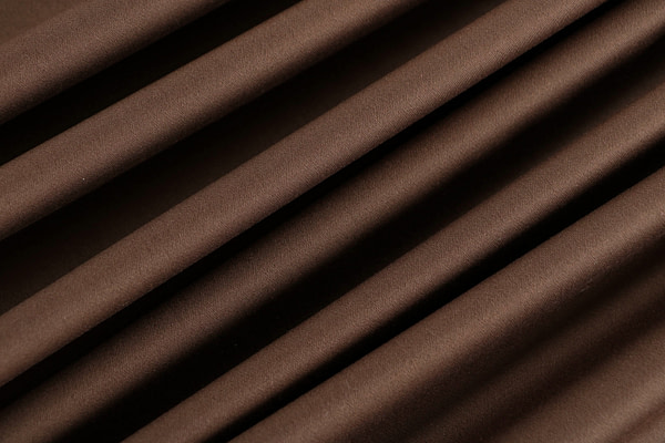 Cocoa brown stretch cotton satin fabric | new tess