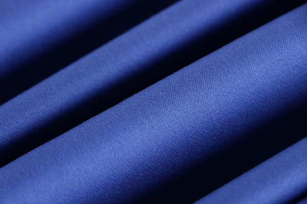 Sapphire blue stretch cotton satin fabric | new tess