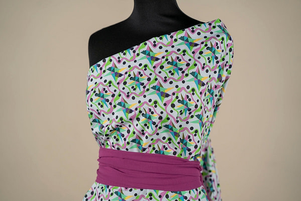 Multicoloured cotton canvas fabric |new tess