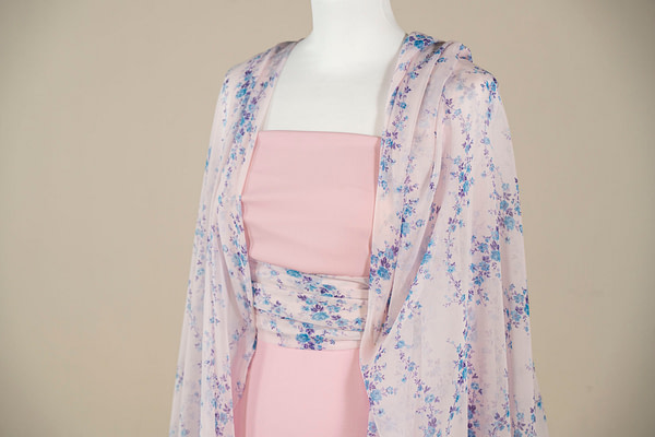 Tessuto Georgette Ramage ST000693 per Abbigliamento