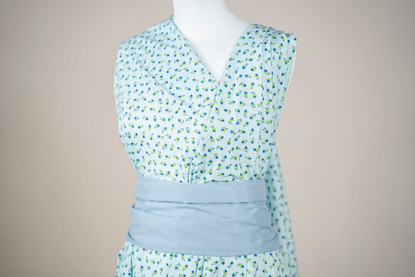 Light blue liberty flowers cotton poplin fabric | new tess