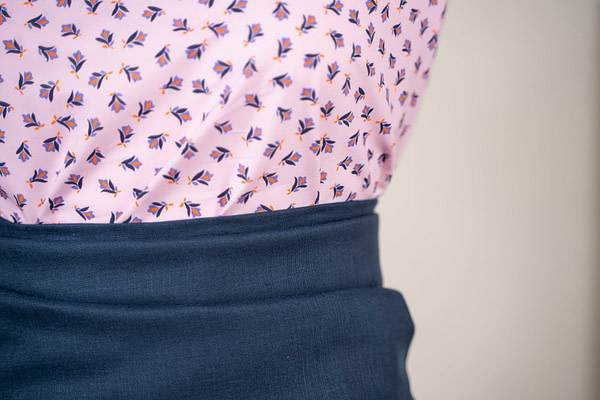 Pink liberty flowers cotton poplin fabric | new tess