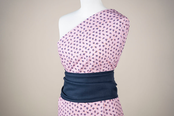 Pink liberty flowers cotton poplin fabric | new tess