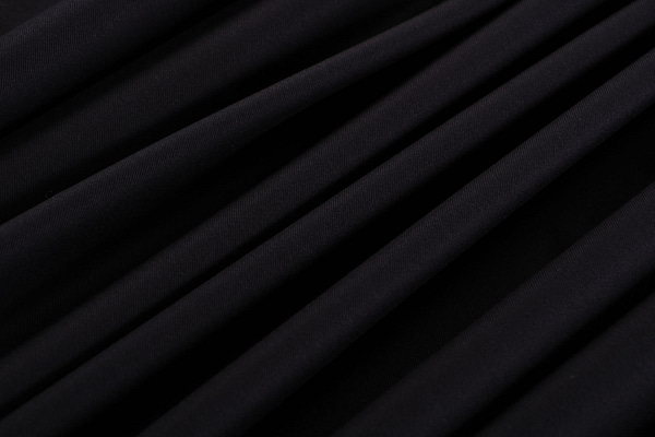 Black cotton gabardine fabric | new tess