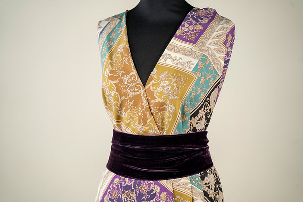 Tessuto Foulard Patchwork TC000886 per Abbigliamento