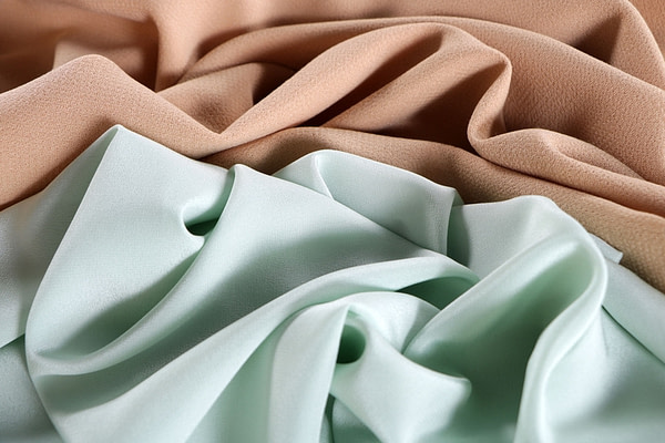 Chlorophyll Green Silk Crêpe de Chine Apparel Fabric