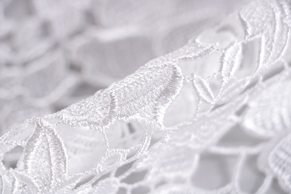 Bianco Poliestere Apparel Fabric