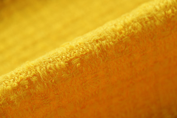 Yellow wool tweed fabric | new tess